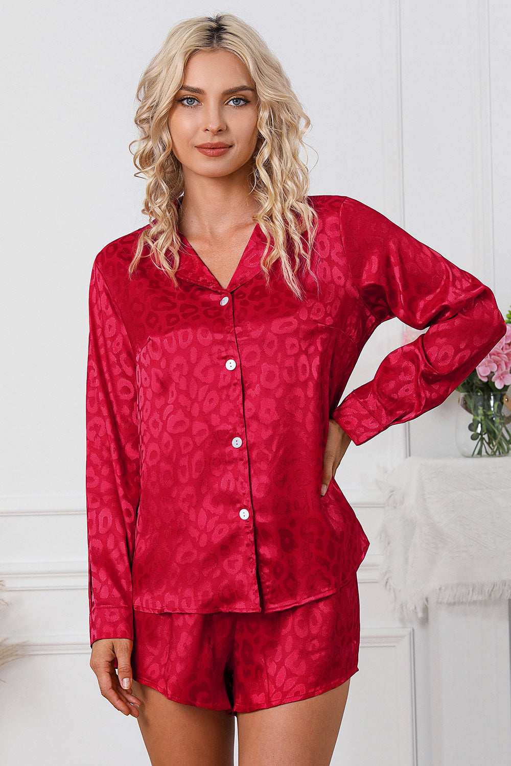 Tiana Leopard Shirt and Shorts Set