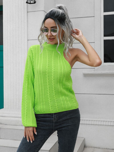 Lara Cable-Knit Asymmetrical Sweater