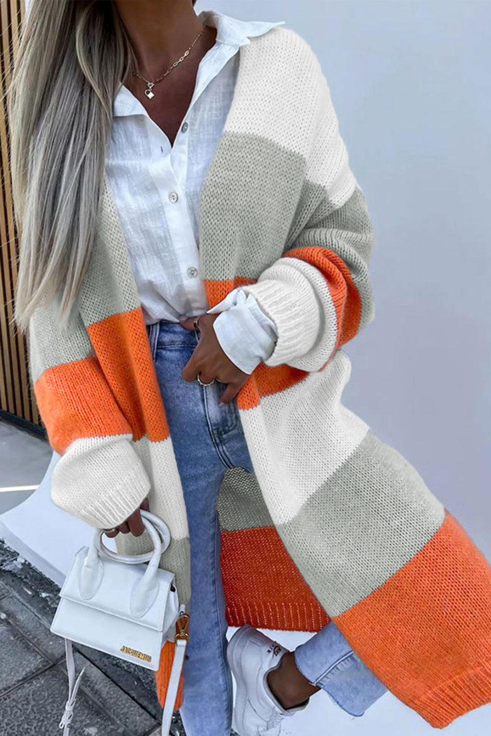 Be Kind Color Block Duster Cardigan