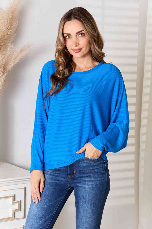 Payton Round Neck Batwing Sleeve Blouse