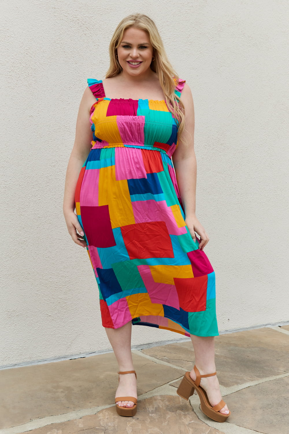 All You Need Is Color Midi Dress