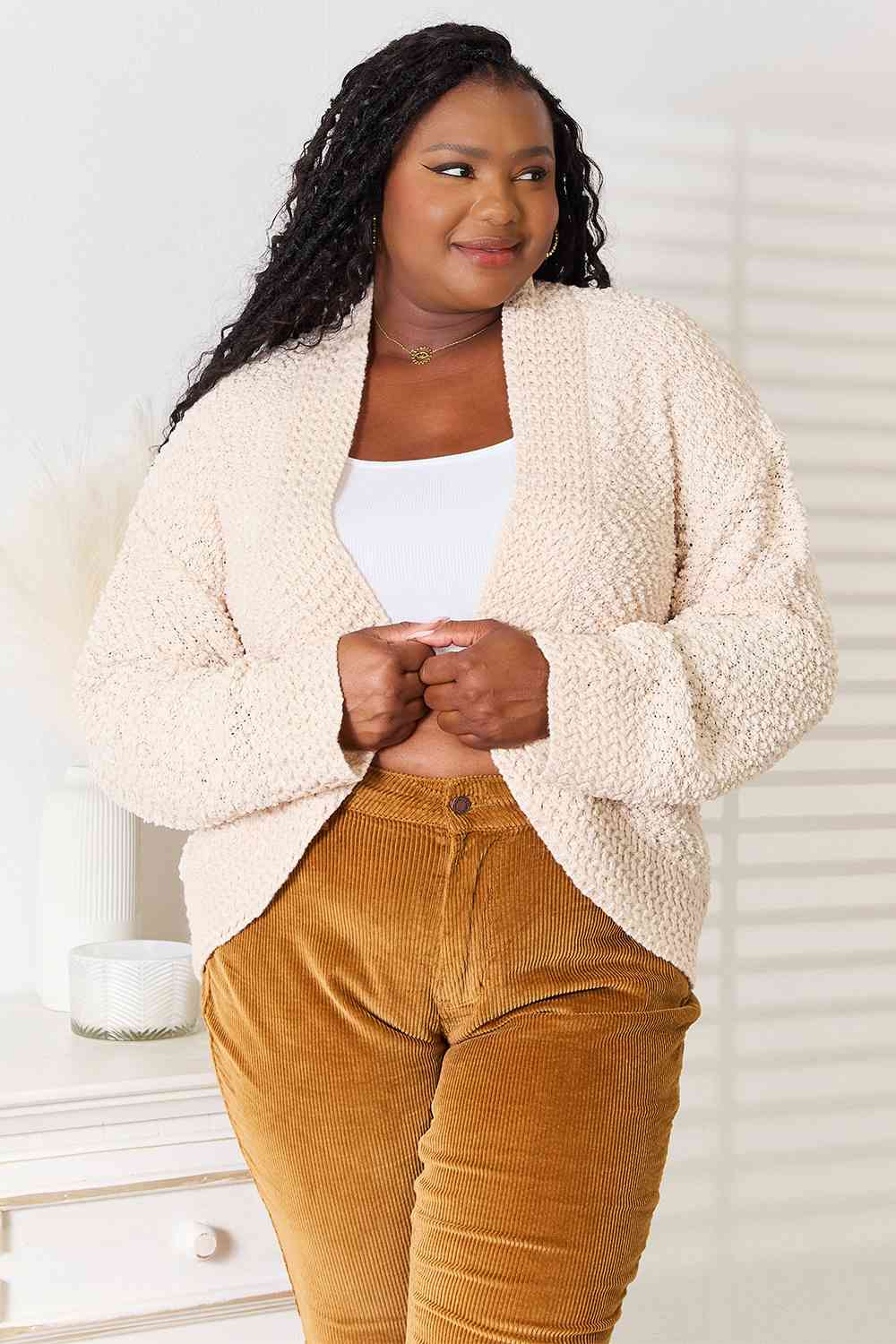 Skyler Open Front Long Sleeve Cardigan