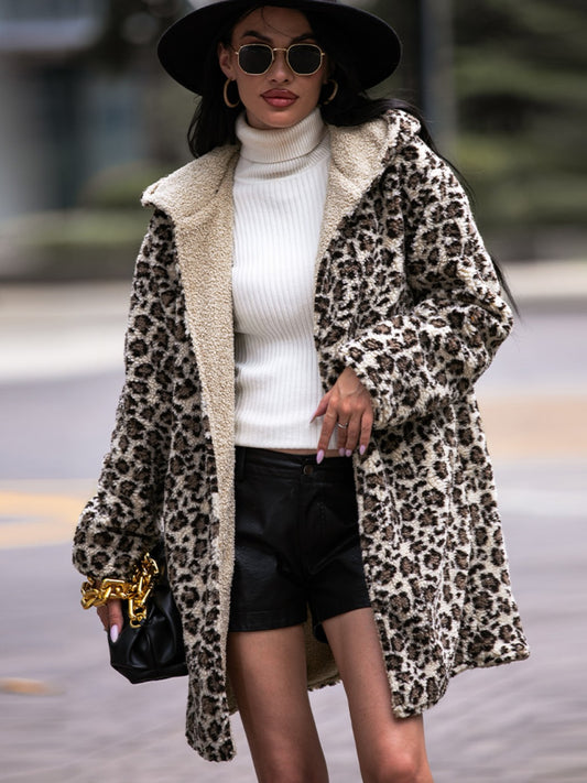 Wild One Leopard Hooded Coat