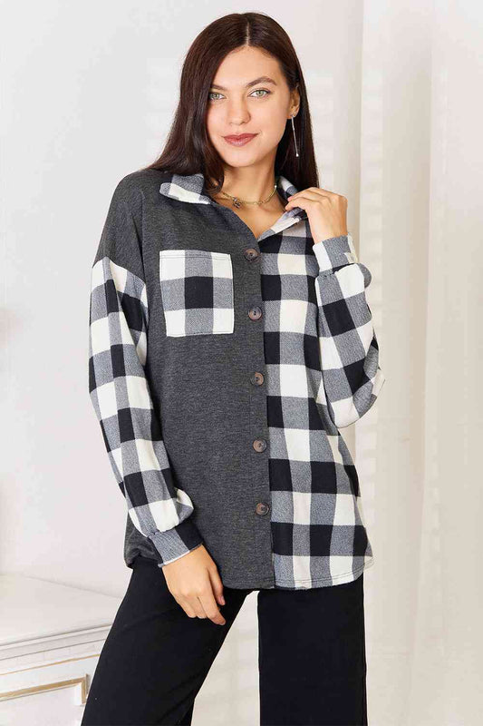 Gabriela Plaid Contrast Shacket