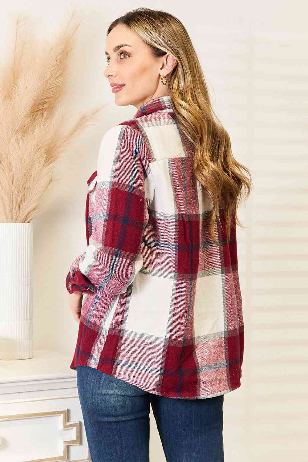 Leia Plaid Button Up Flannel Shacket