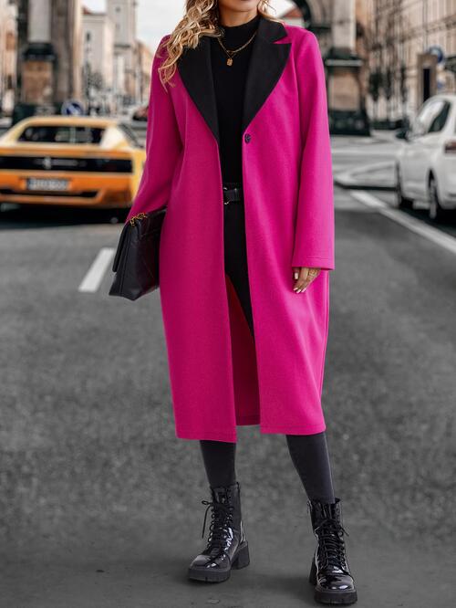 Mariana Collared Neck Buttoned Longline Coat