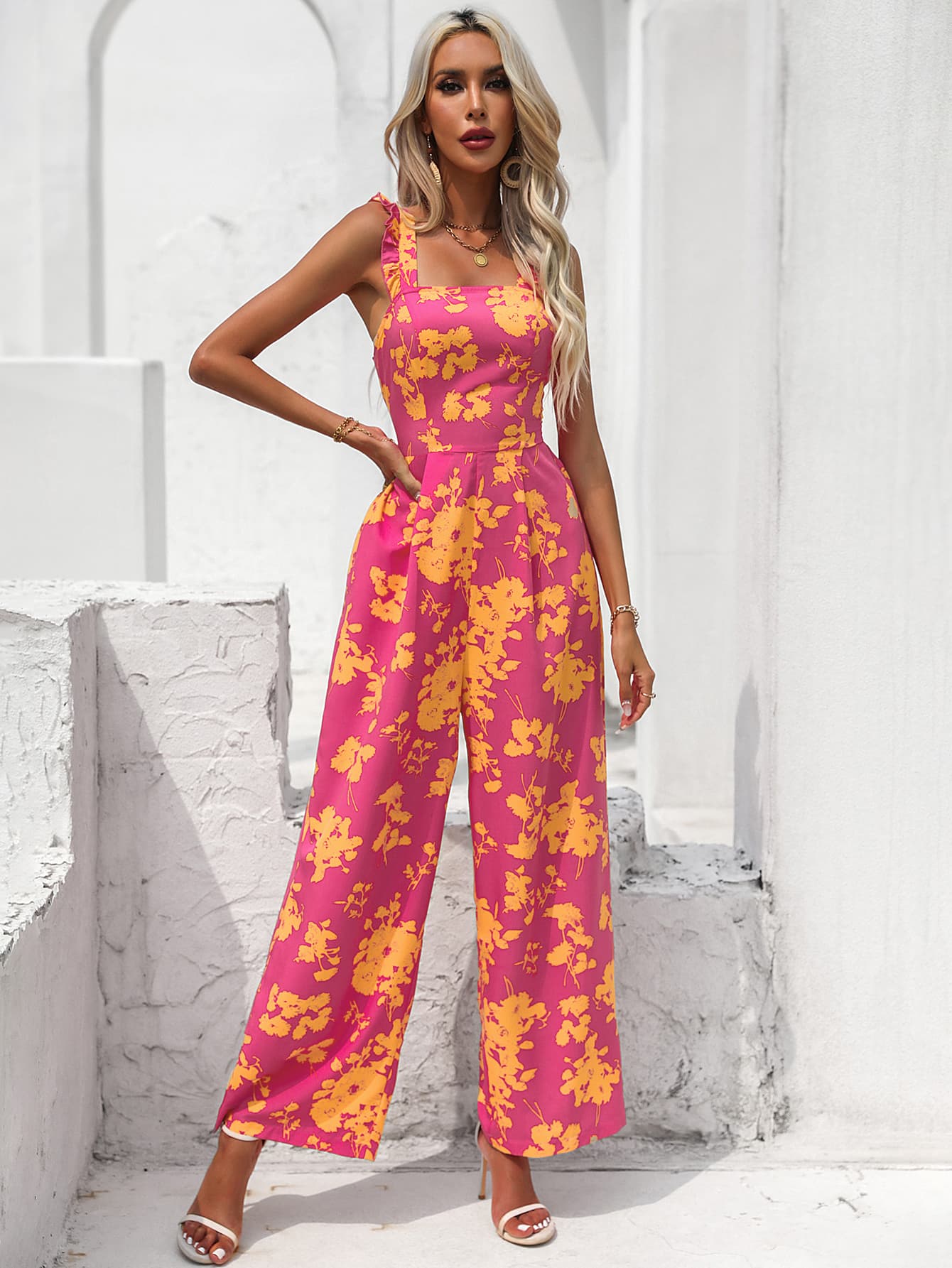 Happy With You Floral Jumpsuit
