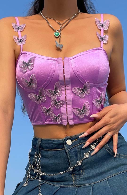 Fly With Me Pink Corset