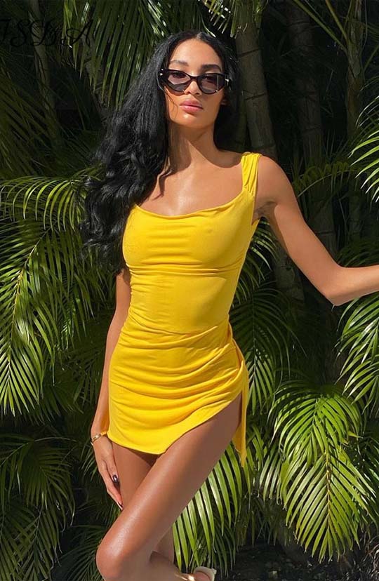 I'm Your Sunshine Yellow Mini Dress