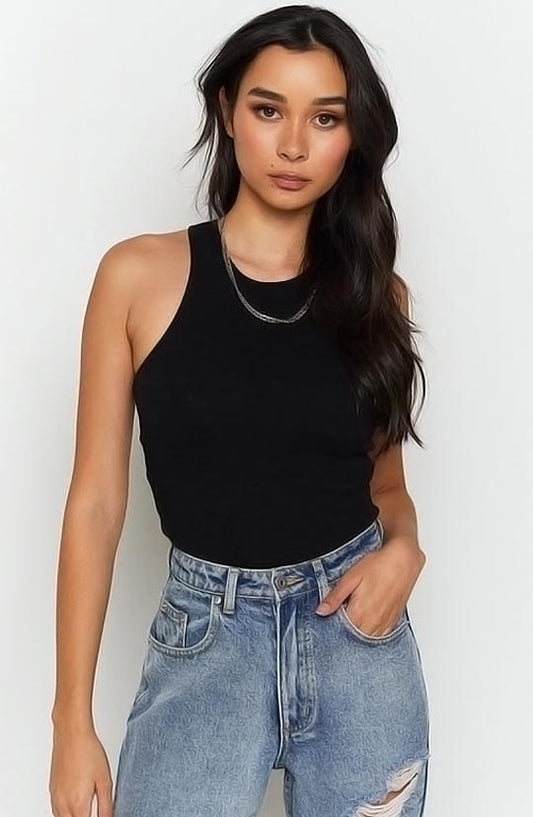 Indie Black Tank Top