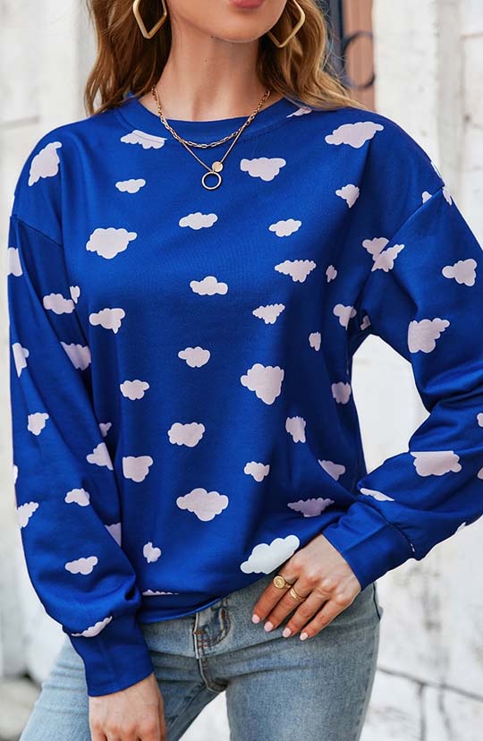 On Cloud Nine Royal Blue Sweatshirt
