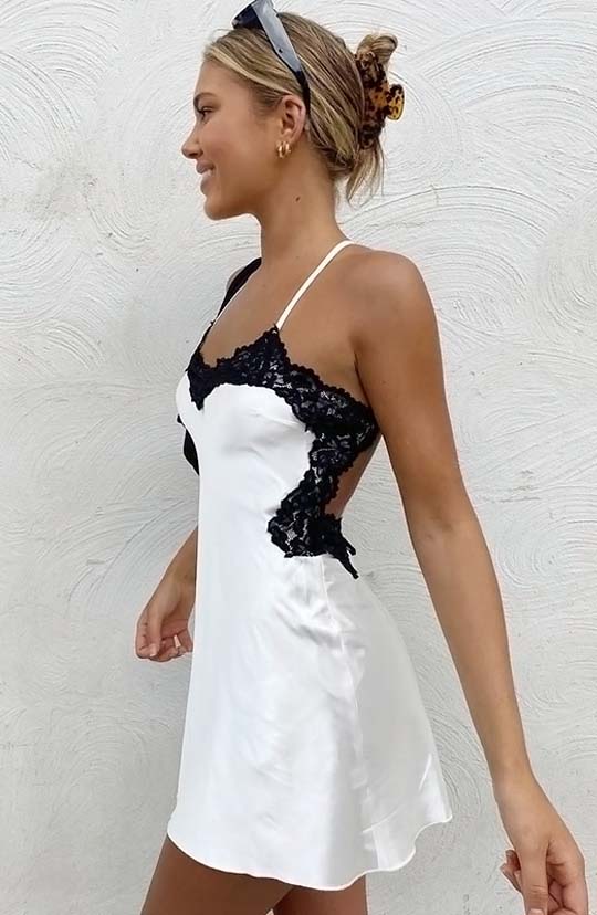 Ready For The Day White Lace Mini Dress