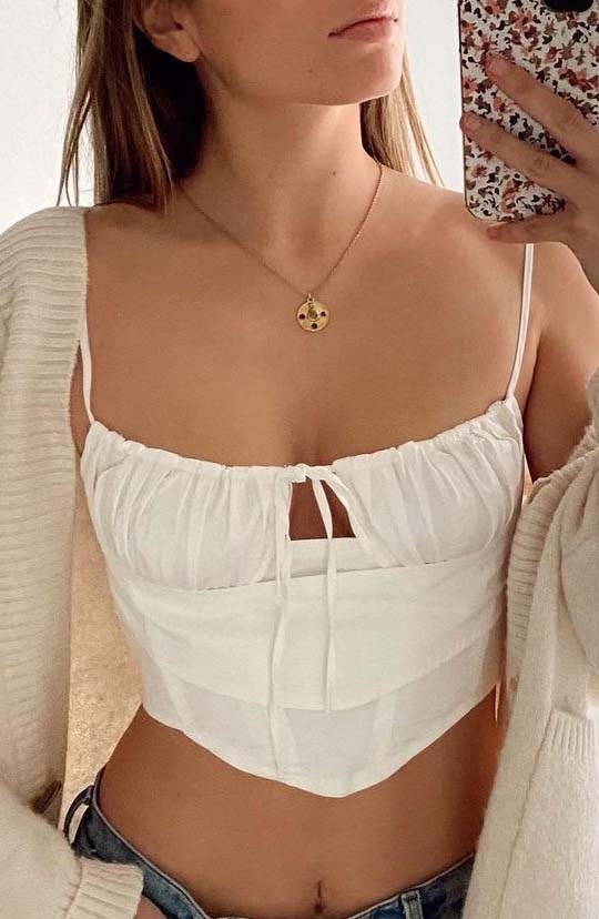 Waiting On You White Crop Top